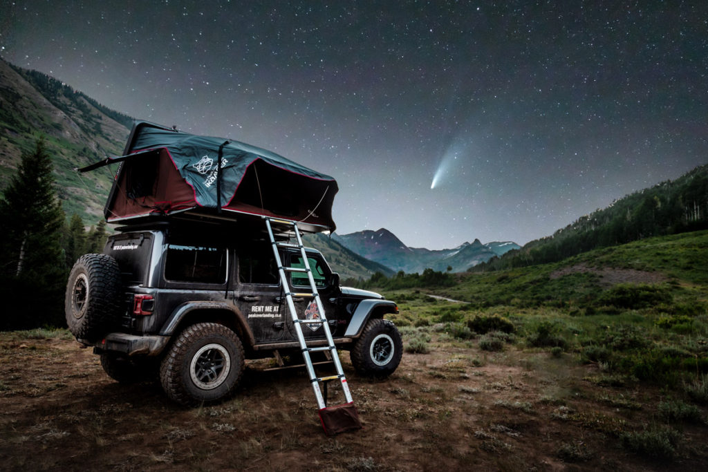 Comet Neowise and Jeep Camping